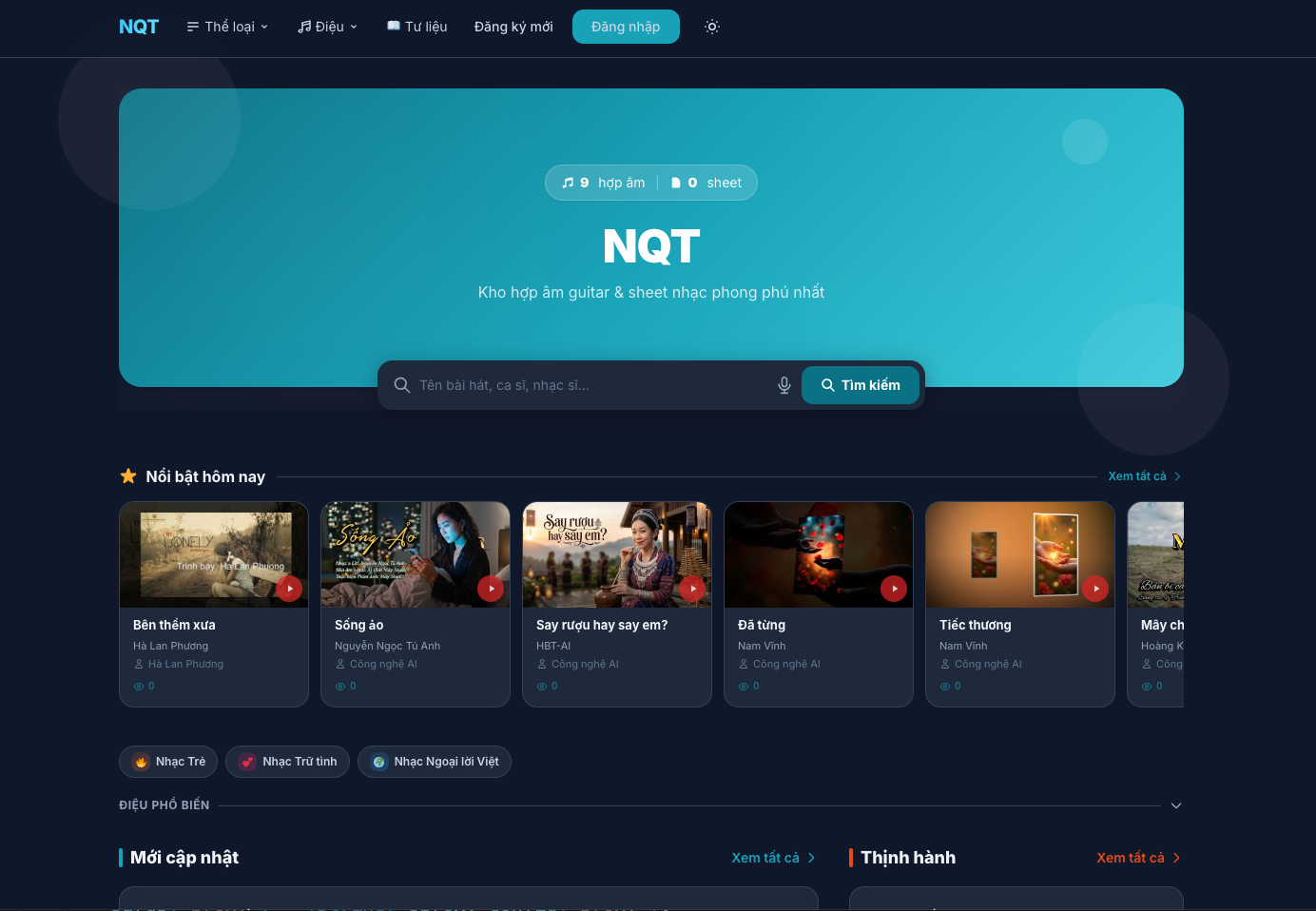 Theme WordPress Hợp Âm Việt - Website Hợp Âm Guitar Chuẩn SEO | NQT Dev